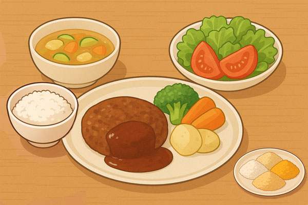 食事と食品添加物のイメージ