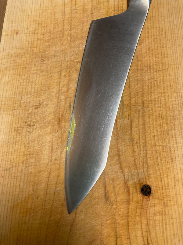 包丁についたミツロウは洗い方に注意